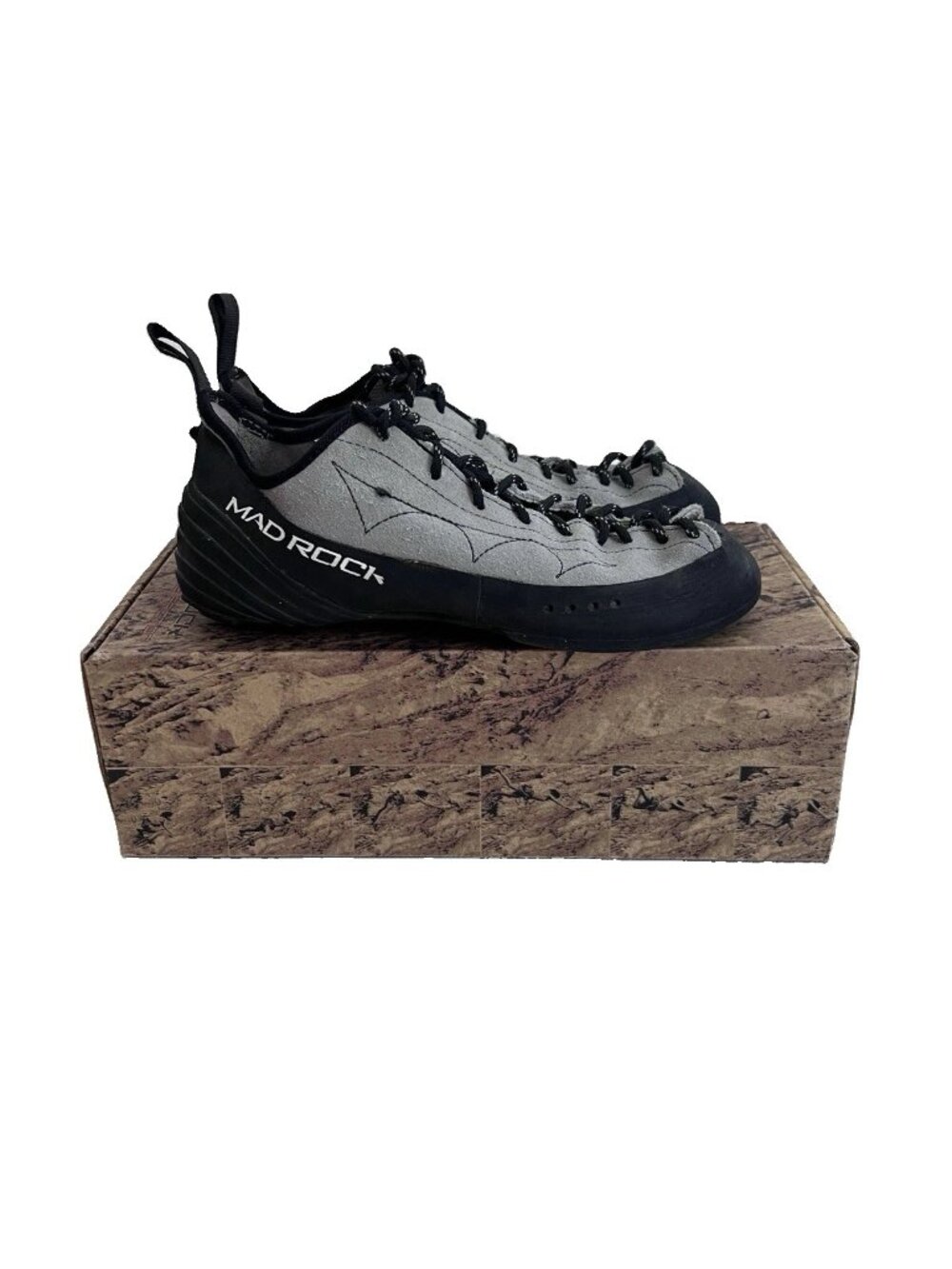 Mad Rock Phoenix Climbing Shoes Lace Up Gray Black Bouldering Mens 9.5 EU 42.5